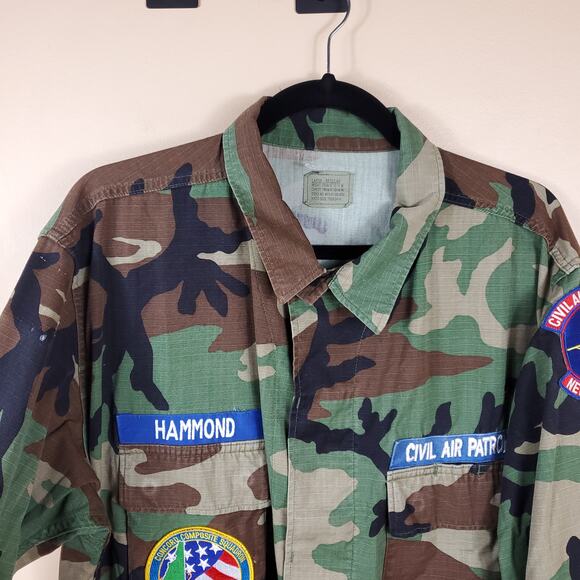 Army Hot Weather Combat Coat in Woodland Camo Size L Hammond - Picture 5 of 12